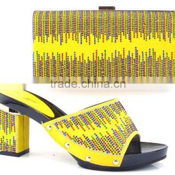 Top Fashion Women Shoes Italian Shoes and Matching Bags for Party