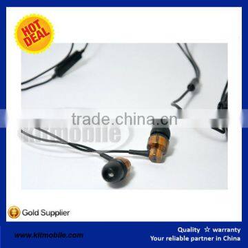 wooden earphone 2015 Fashion metal in-ear cheap earphone