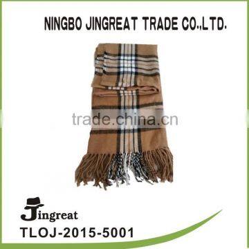 custom classical checked warm polyester scarf