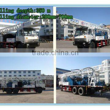 efficient! 350m truck mounted water well rotary drilling rig hot sale in egypt