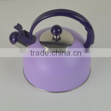 purple color coating water whistling kettle