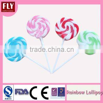 15g Rainbow Lollipop Peach Hard Candy