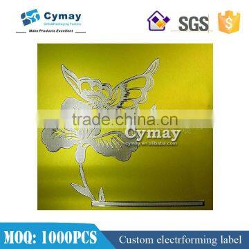 Customized Electroforming Label Nickle Metal Label With Adhesive