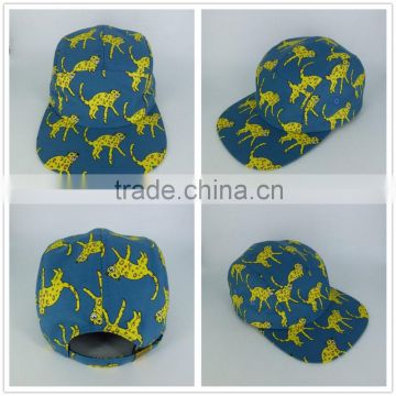 Design Your Own 5 Panel Hat Cap With High Quality, Animal Logo Printed Wholesale 5 Panel Cap Factory Price Manufacturer