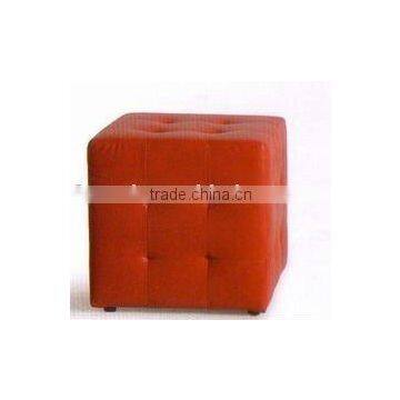 red functional square stool