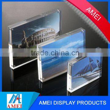 2016 hot clear acrylic magnetic photo frame manufacture