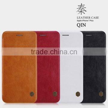 Quality Flip Leather Case For IPHONE 7 PLUS, NILLKIN Qin PU flip leather phone Case BUSINESS CARD CASE CLASSIC RESTRO