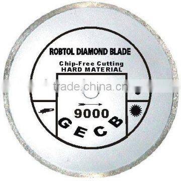 Small continuous rim diamond Saw blade for chip-free cutting extremely hard and brittle material----GECB