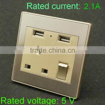 Electrical Socket With Usb Stainless Steel Wall Switch and Socket photo-6