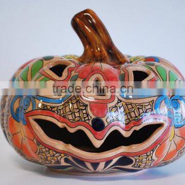 Pottery Pumpkin Candle Holder photo-6