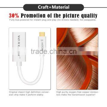 VOXLINK 20cm 4K Signal Gold Plated USB 3.1 Type C Male to HDMI Female Cable for Macbook photo-2