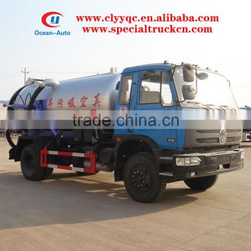 Dongfeng 8cbm sewage vacuum tank truck system