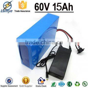 Rechargeable Customs 3.7V 18650 Cell 60v 15Ah lithium battery pack 12v 30ah with Charger BMS