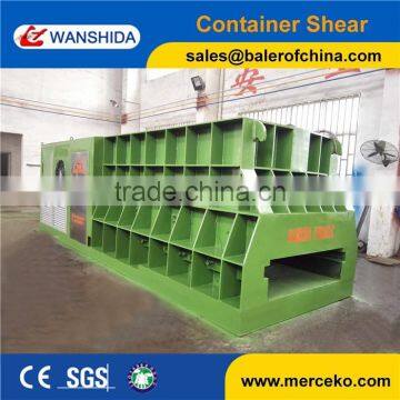 customized horizontal scrap shear container machine to cut waste stainless steel