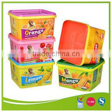 2.7L IML cookies plastic container with different labels