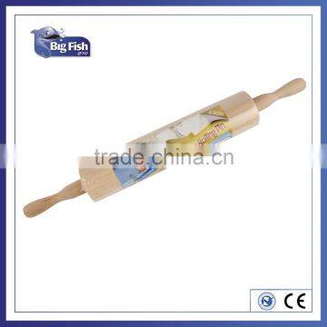 Baking tools home use silicone rolling pin with wooden handle