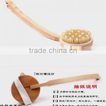 Cy301 Extra Long Curved Handle Wooden Back & Bath Brush With Natural Bristle and Massage photo-5