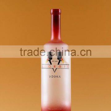 750ml frosted vodka wine glass bottle with crown cap