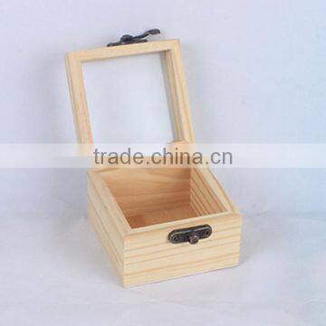 High-grade wooden packaging box transparent window custom display wood box