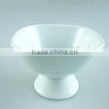 Wholesale white ceramic ice-cream cup for dessert use with cheap price