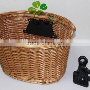 Factory Direct Supply Willow Woven Bicycle Basket Cheap Shoping Basket