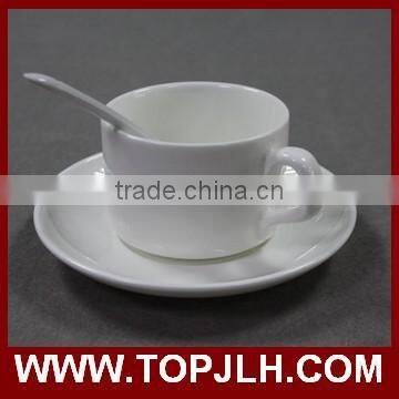 Sublimation Coated White Porcelain Small Fancy Coffee Cup Set photo-3