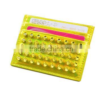 Gift Rivet pu Leather/genuine Leather Credit / Name Card Holder for Business photo-4