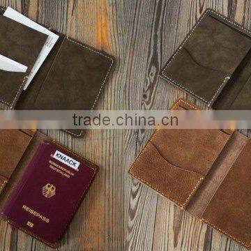 Unique Leather Passport Holder With Card Slot Place Card Holder OEM the Best Design photo-5