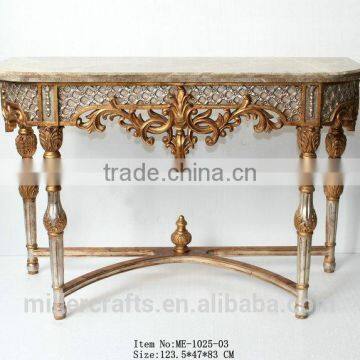 Antique Gold Living Room Console Table Rococo Furniture photo-5