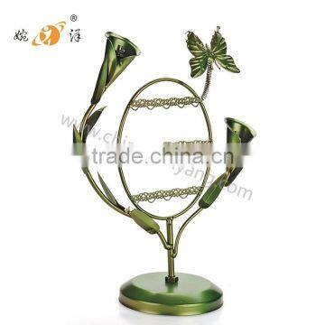 Green color butterfly jewelry display stand for earring