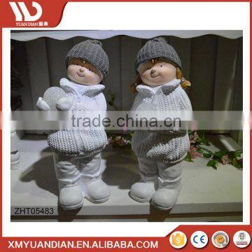 Wholesale Led Light Price Christmas Boys And Girls Decoration Polyresin Ornaments photo-2