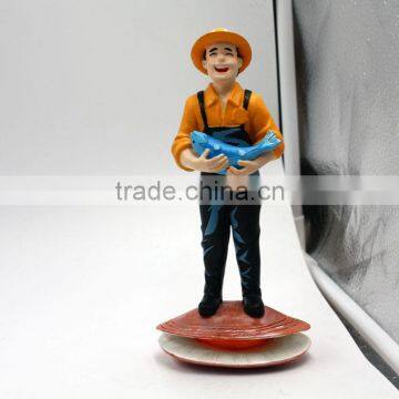 Oem Hot Sale Resin China Fishermen Souvenir for Sale photo-2