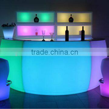 led glowing hotel reception counter design, design mini hotel bar counter