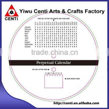 Customized 4 Color Printing Perpetual Calendar & Scheduling Wheel Calculator