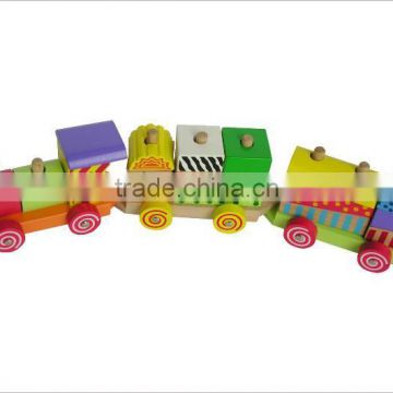 Wooden block train,Wooden toy,