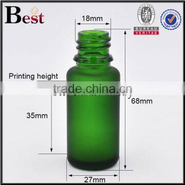 2017 High Quality 15ml Oil Glass Bottle Green Round Shape Oil Glass Bottle Silver Cap Oil Glass Bottle With Stopper photo-5