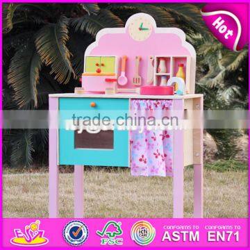 2017 New Design Pretend Play Girls Wooden Kitchen Toys W10C150-S photo-3