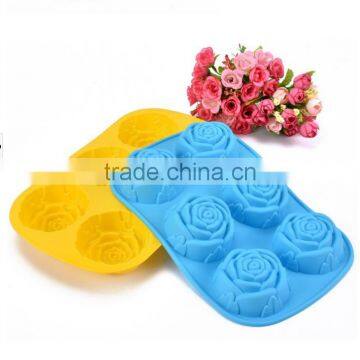 10110 6pcs Roses Shaped Silicone Chocolate Mould and Mold photo-5