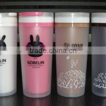 Oem Cheap 300ml Portable Double Layer Plastic Space Drinking Water Bottle Cup as Seen on tv photo-4