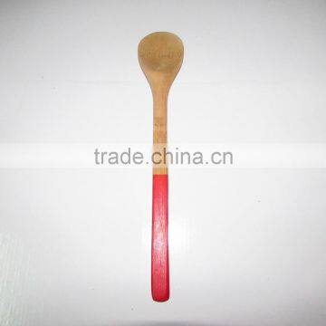 natural bamboo ladle with color handle