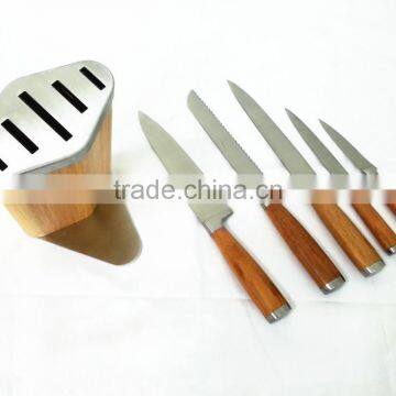 2015 New Product 6pcs Bamboo Handle Knife Set photo-3