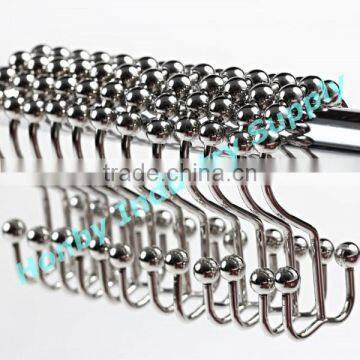 Wholesale 80mm Bathroom Metal Double Hook Curtain Ring photo-4