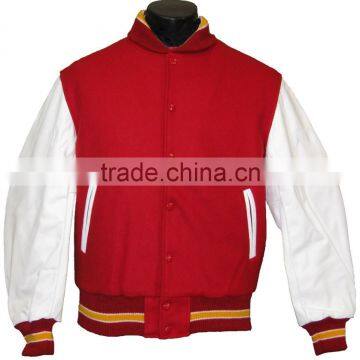 most fashion high quality crop varsity jacket