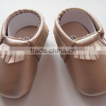 Soft Leather Baby Shoes Blue Soft Leather Sole Sequins for China Handmade Moccasins Kids Shoes photo-3