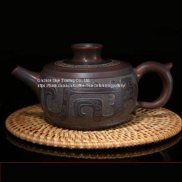 Chinese Qinzhou Nixing Pottery Large Capacity Purple Clay Pot Pure Handmade Maestro Kungfu Tea Pot