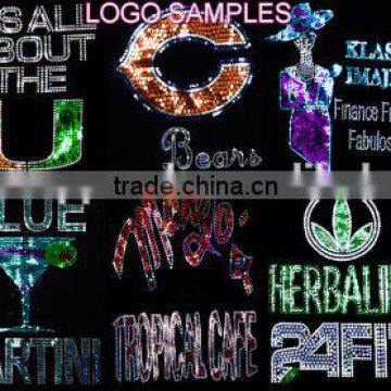 Wholesale Cheaper Custom Bling Logo Rhinestone Heat Transfer for Everything photo-2