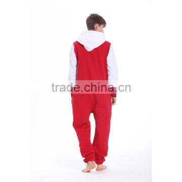 Fashion Onesie Jumpsuits With Contrast Sleeves Red Jumpsuits for Men photo-3