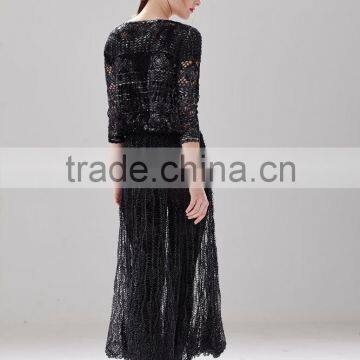 Cotton Crochet Ladies Black Fashion Summer Short Skirt photo-3