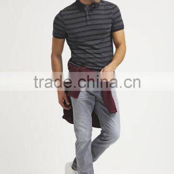 MGOO Summer Fashion Men Striped Polo Shirts 100% Cotton Short Sleeve Slim Fit Polo Shirt photo-4