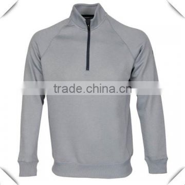 custom Men's super high quality good fabric performance breathable dry fit Golf Long Sleeve 1/4 Zip Pullover with OEM wholesale